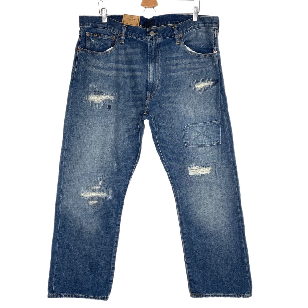 Polo Ralph Lauren Classic Fit Patchwork Jeans Sz 40x32